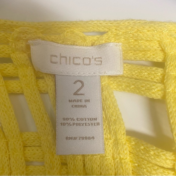 Chico’s Yellow Knit Bonnie Shrug - Picture 5 of 5